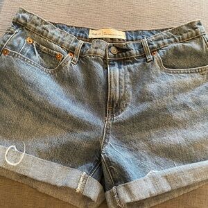 GAP 1969 Best Girlfriend Cuffed High Rise Denim Shorts Size 28R EUC